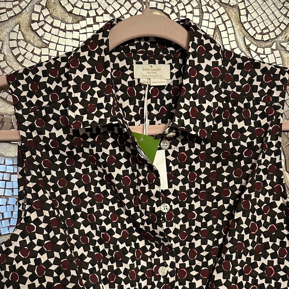 KATE SPADE Sleeveless Patterned Top - Picture 3 of 4